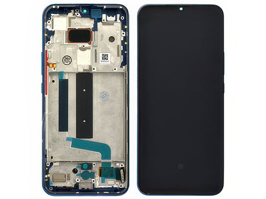 Lcd + Touch Screen + Frame + Tasti Laterali Blu per Xiaomi Mi 10 Lite 5G