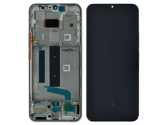 Lcd + Touch Screen + Frame + Tasti Laterali Bianco per Xiaomi Mi 10 Lite 5G