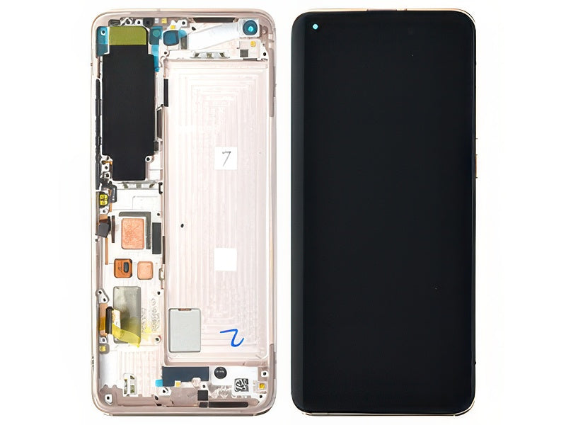 Lcd + Touchscreen + Frame + Tasti Laterali Alpine Bianco Flat Versione "S" per Xiaomi Mi 10 Pro