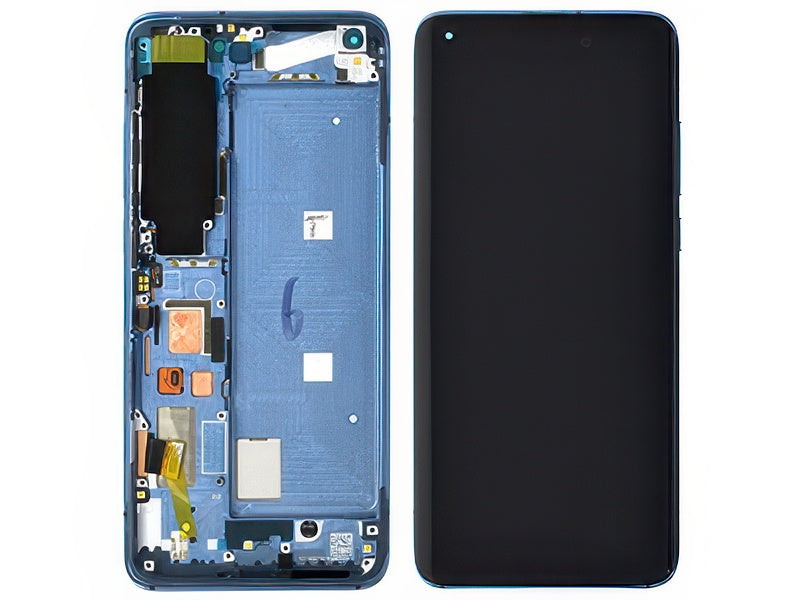 Lcd + Touchscreen + Frame + Tasti Laterali Solstice Grigio Flat Versione "S" per Xiaomi Mi 10 Pro