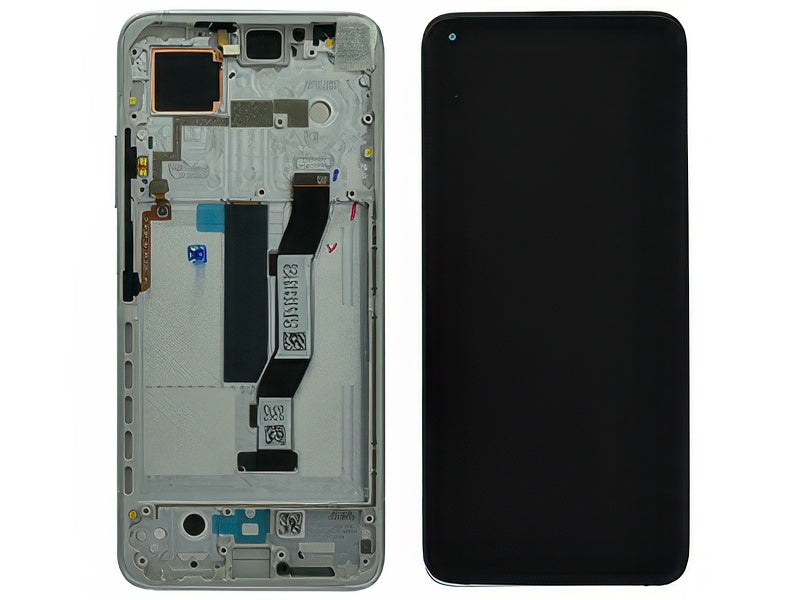 Lcd + Touchscreen + Frame + Tasti Laterali Pearl Bianco per Xiaomi Mi 10T