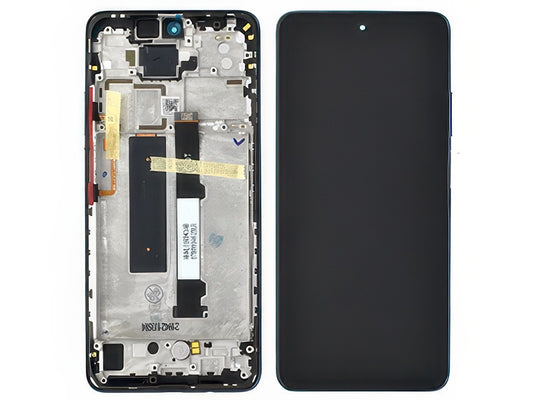 Lcd + Touchscreen + Frame + Tasti Laterali + Vibrazione Pearl Grigio per Xiaomi Mi 10T Lite 5G