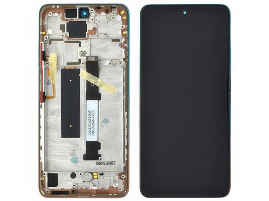 Lcd + Touchscreen + Frame + Tasti Laterali + Vibrazione Oro Rosa Beach per Xiaomi Mi 10T Lite 5G