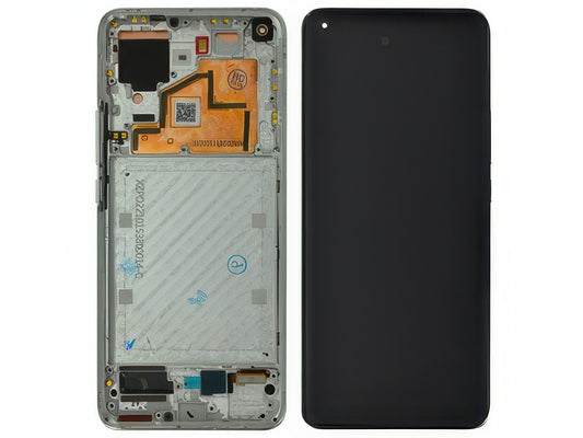 Lcd + Touch Screen + Frame + Tasti Laterali Cloud White per Xiaomi Mi 11 5G