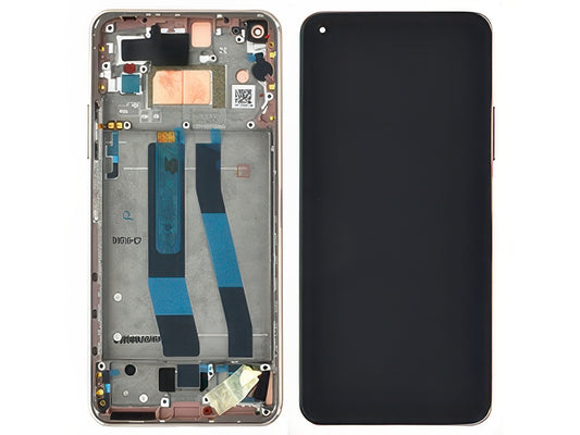 Lcd + Touchscreen + Frame + Tasto Volume Peach Rosa per Xiaomi Mi 11 Lite