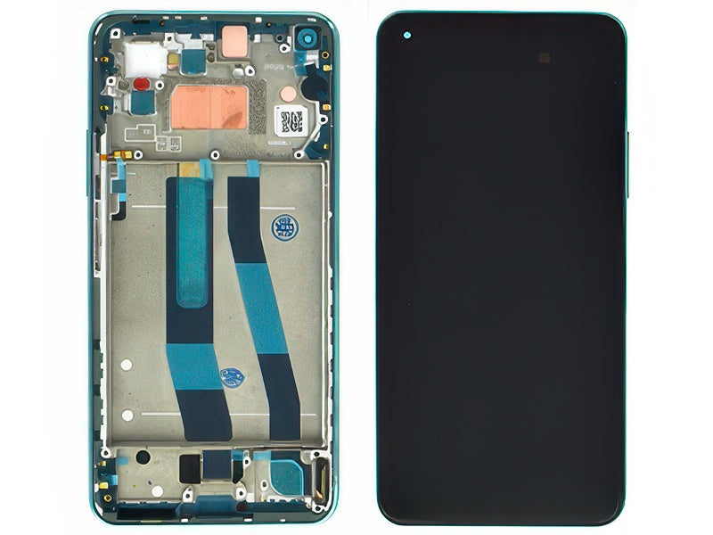 Lcd + Touch Screen + Frame + Tasti Laterali Mint Green per Xiaomi Mi 11 Lite