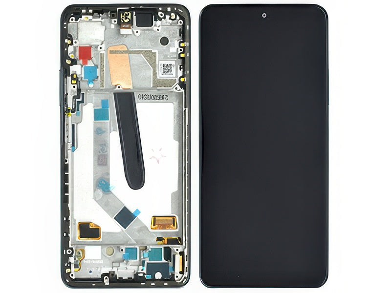 Lcd + Touchscreen + Frame + Tasto Volume + Camera Frontale Cosmic Black per Xiaomi Mi 11i 5G