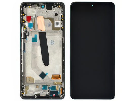 Lcd + Touchscreen + Frame + Tasto Volume Frosty Bianco per Xiaomi Mi 11i 5G