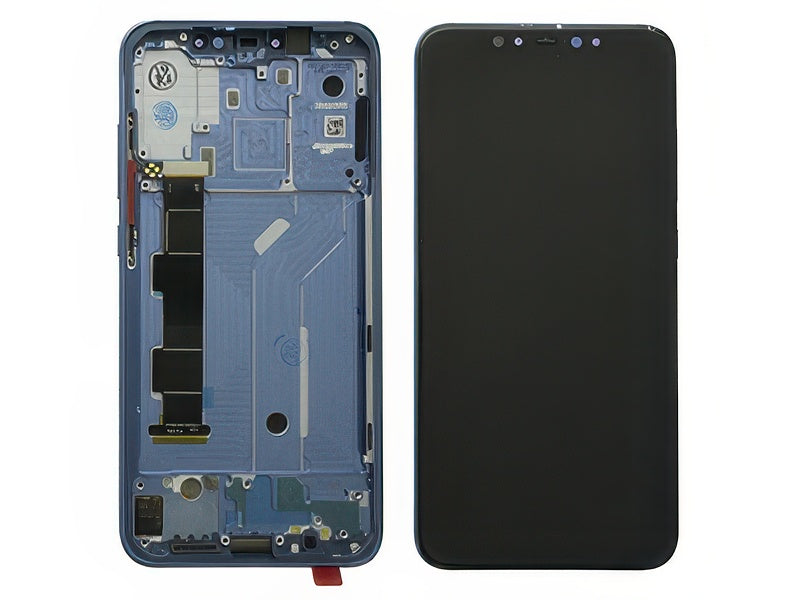 Lcd + Touch Screen + Frame + Tasti Laterali Blu per Xiaomi Mi 8