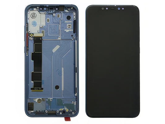 Lcd + Touch Screen + Frame + Tasti Laterali Blu per Xiaomi Mi 8