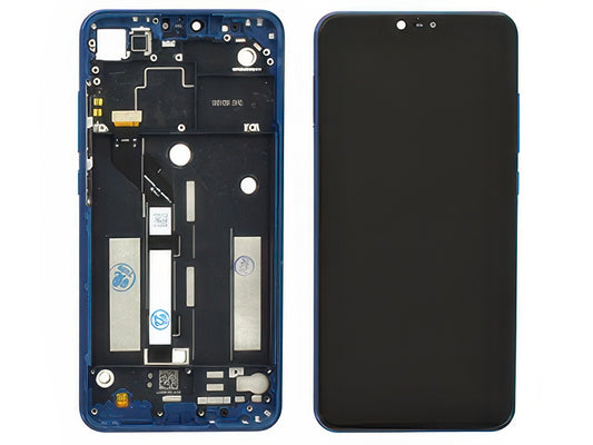 Lcd + Touch Screen + Frame Blu per Xiaomi Mi 8 Lite