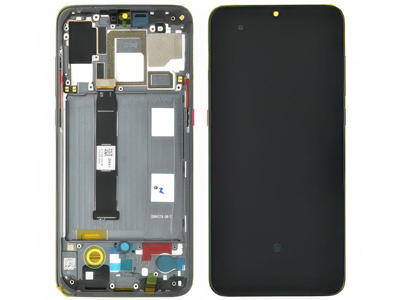 Lcd + Touch Screen + Frame + Tasti Laterali Nero per Xiaomi Mi 9 - Originale Service Pack