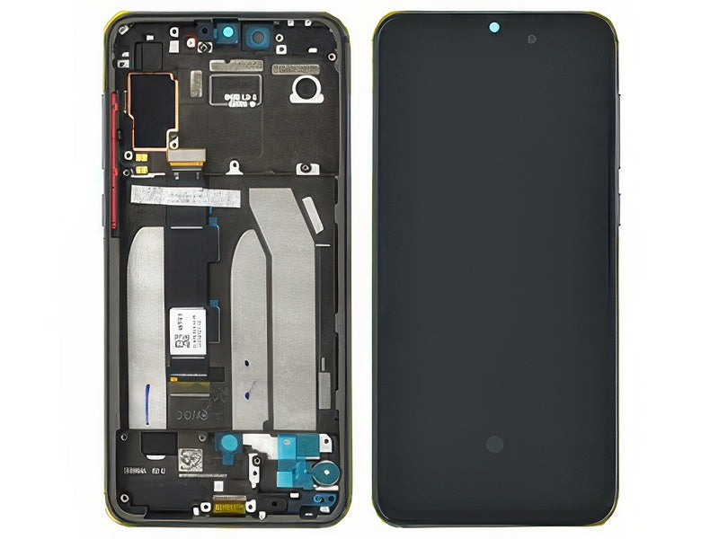 Lcd + Touchscreen + Frame + Tasti Laterali Piano Nero per Xiaomi Mi 9 SE