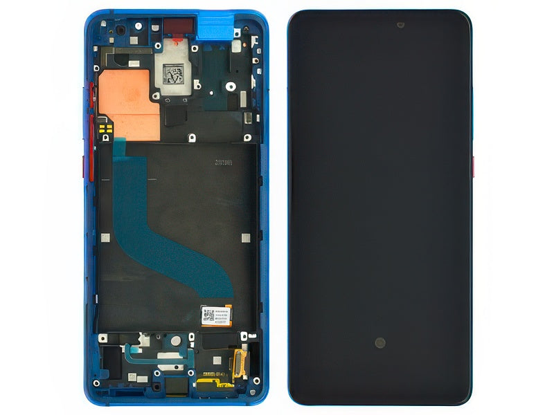 Lcd + Touchscreen + Frame + Tasti Laterali Glacier Blu per Xiaomi Mi 9T Pro