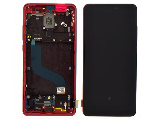 Lcd + Touch Screen + Frame + Tasti Laterali Rosso per Xiaomi Mi 9T Pro