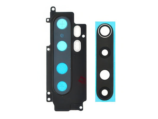 Cover Camera + Vetrino + Adesivi Nero per Xiaomi Mi Note 10 Lite