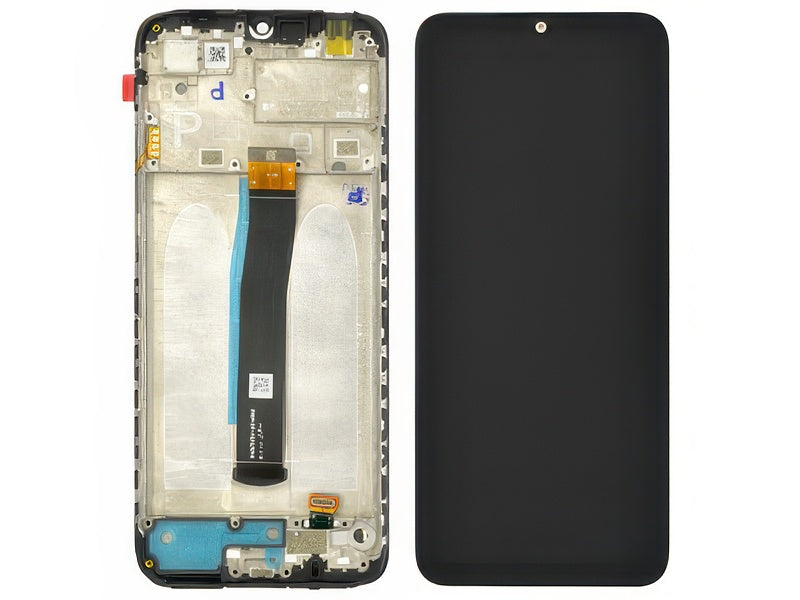 Lcd + Touch Screen + Frame + Switch Tasti Laterali Nero per Xiaomi Poco C40 - Originale Service Pack
