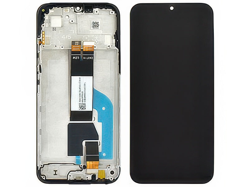 Lcd + Touch Screen + Frame + Switch Tasti Laterali Nero - Global Vers. per Xiaomi Poco C85 4G