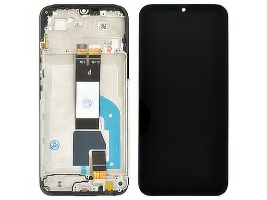 Lcd + Touch Screen + Frame + Switch Tasti Laterali Nero per Xiaomi Poco C85 4G