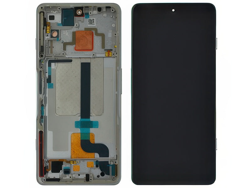 Lcd + Touchscreen + Frame + Tasti Laterali Knight Argento per Xiaomi Poco F4 GT