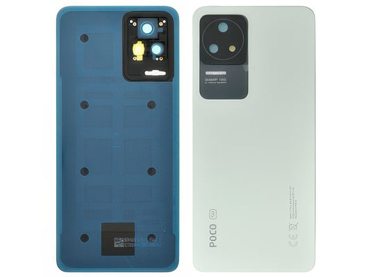 Cover Batteria + Vetrino Camera + Adesivi Moonlight Argento per Xiaomi Poco F4