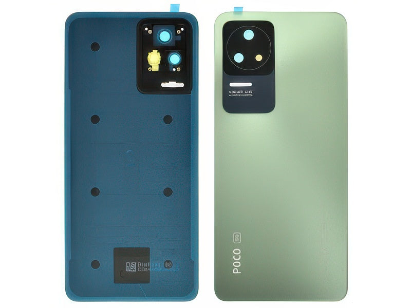 Cover Batteria + Vetrino Camera + Adesivi Nebula Verde per Xiaomi Poco F4