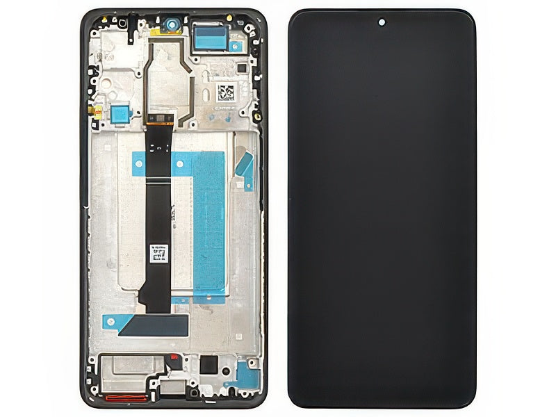 Lcd + Touch Screen + Frame + Tasti Laterali Nero per Xiaomi Poco F6 - Originale Service Pack