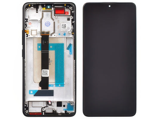 Lcd + Touch Screen + Frame + Tasti Laterali Nero per Xiaomi Poco F6 - Compatibile
