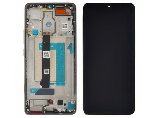 Lcd + Touch Screen + Frame + Tasti Laterali Titanium color per Xiaomi Poco F6 - DSPPOCF6THFRN