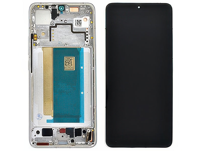 Lcd + Touch Screen + Frame + Tasti Laterali Bianco per Xiaomi Poco F6 Pro - Compatibile