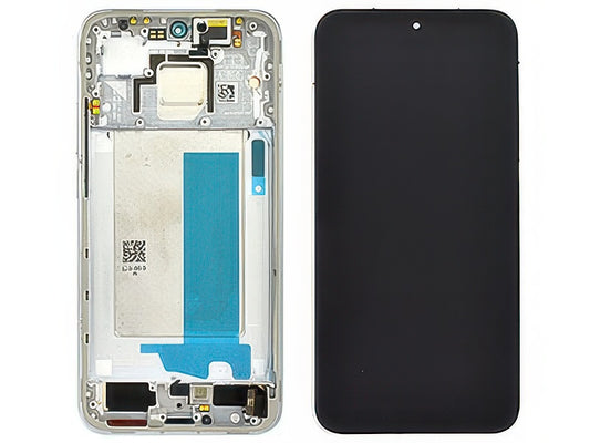 Lcd + Touch Screen + Frame + Tasti Laterali Argento per Xiaomi Poco F7 5G