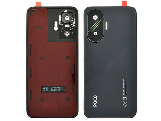 Cover Batteria + Vetrino Camera + Adesivi Nero per Xiaomi Poco F7 5G