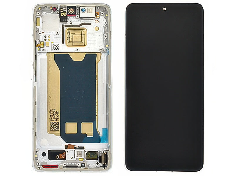 Lcd + Touch Screen + Frame + Tasti Laterali Argento per Xiaomi Poco F7 Pro 5G
