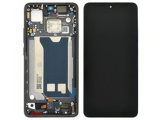 Lcd + Touch Screen + Frame + Tasti Laterali Nero per Xiaomi Poco F7 Pro 5G - Compatibile