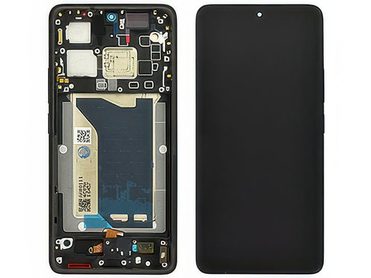 Lcd + Touch Screen + Frame + Tasti Laterali Nero per Xiaomi Poco F7 Ultra 5G - Compatibile