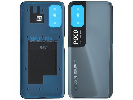 Cover Batteria + Adesivi Nero per Xiaomi Poco M3 Pro 5G