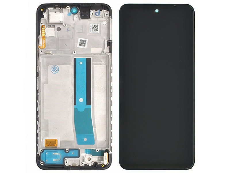 Lcd + Touch Screen + Frame + Switch Tasti Laterali Nero per Xiaomi Poco M4 Pro 4G