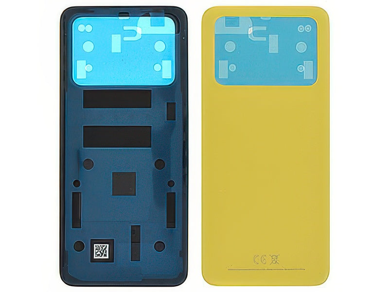 Cover Batteria + Adesivi Poco Giallo per Xiaomi Poco M4 Pro 4G