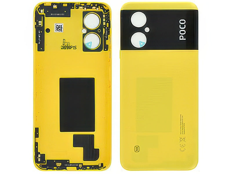 Cover Batteria + Tasto Volume Poco Giallo per Xiaomi Poco M4 5G
