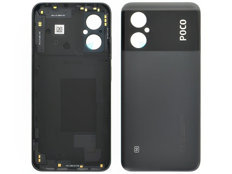 Cover Batteria + Tasto Volume Power Nero per Xiaomi Poco M4 5G