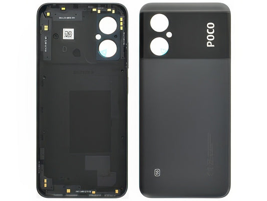 Cover Batteria + Tasto Volume Power Nero per Xiaomi Poco M4 5G