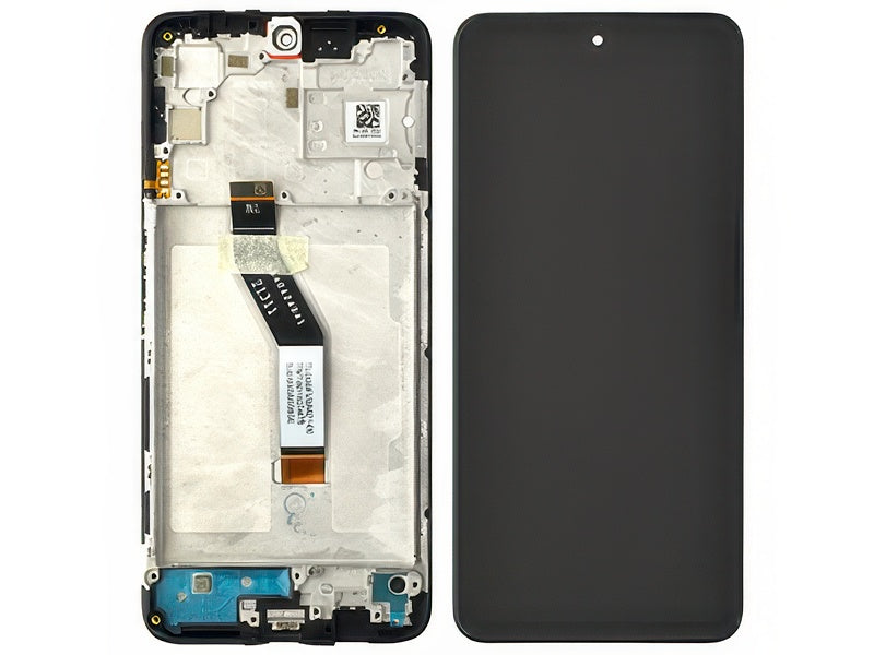 Lcd + Touch Screen + Frame + Switch Tasti Laterali Nero per Xiaomi Poco M4 Pro 5G