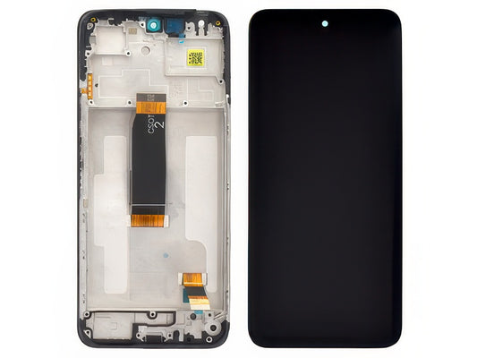Lcd + Touch Screen + Frame + Switch Tasti Laterali Nero per Xiaomi Poco M6 4G - Originale Service Pack