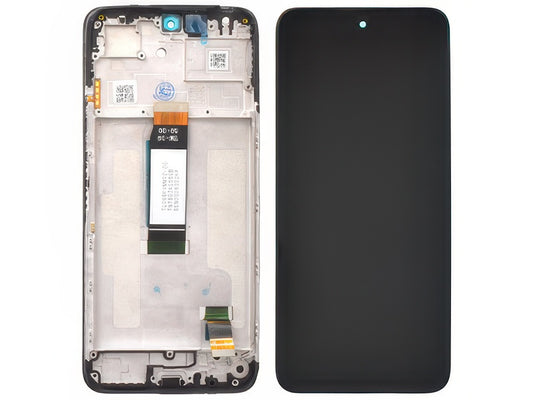 Lcd + Touch Screen + Frame + Switch Tasti Laterali Nero per Xiaomi Poco M6 4G - Compatibile