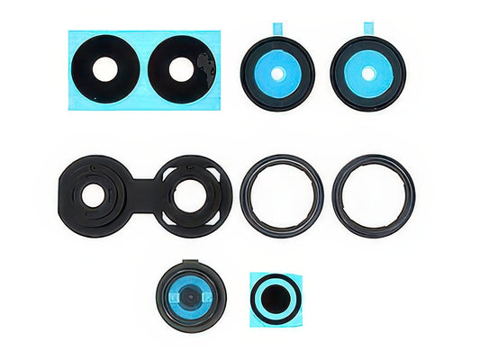 Cover Camera + Vetrino + Adesivi Nero per Xiaomi Poco M6 4G