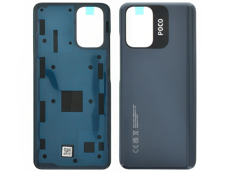 Cover Batteria + Adesivi Grigio per Xiaomi Poco M5s