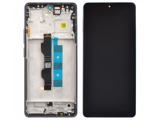Lcd + Touch Screen + Frame + Tasti Laterali Viola per Xiaomi Poco M6 Pro 4G