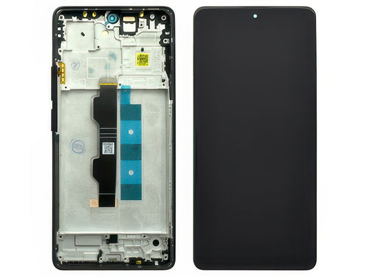 Lcd + Touch Screen + Frame + Tasti Laterali Midnight Nero per Xiaomi Poco M6 Pro 4G