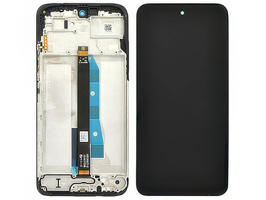 Lcd + Touch Screen + Frame + Switch Tasti Laterali Nero per Xiaomi Poco M7 4G - versione Xiaomi Redmi 15 4G
