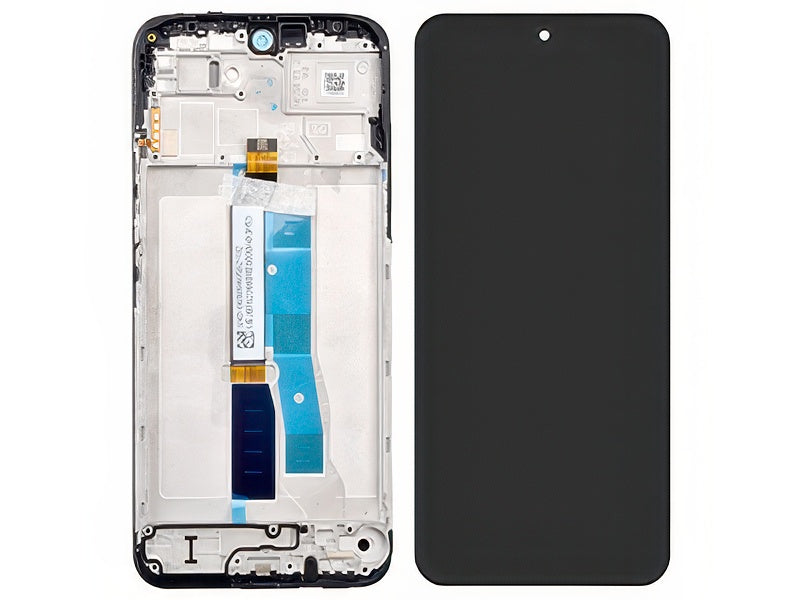 Lcd + Touch Screen + Frame + Switch Tasti Laterali Nero - Global Vers. per Xiaomi Poco M7 4G